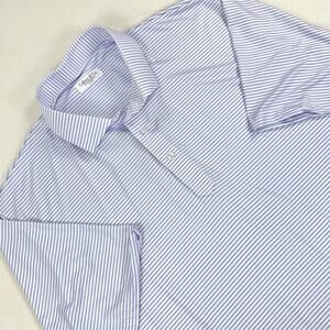 Collars & Co Men's Featherweight Flex Polo Shirt XL Camden White Blue Stripe